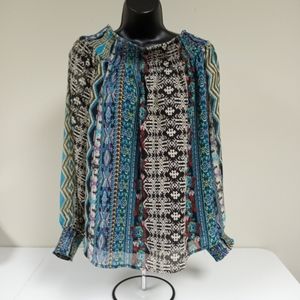 Multi-colored Off The Shoulder Blouse